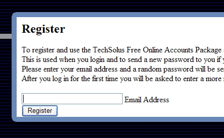 picture of the login page boxes